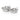 Side view of hammered stainless steel square serving pan with steel handle, 600ml — ideal for hotels and restaurants