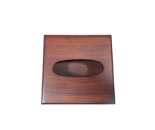 Charger l&#39;image dans la galerie, Wooden Square Pop-Up Tissue Box or Dispenser, Brown
