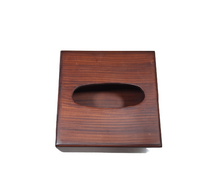 Charger l&#39;image dans la galerie, Wooden Square Pop-Up Tissue Box or Dispenser, Brown
