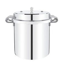 Charger l&#39;image dans la galerie, Stainless Steel Outer Lid Pressure Cooker, 25 Liter&#39;s, Food Grade, Heavy Duty, Induction Compatible
