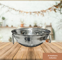 Charger l&#39;image dans la galerie, Stainless Steel Round Serving Display Bowl or Mixing Bowl with Double Sided Handles, 14&quot;
