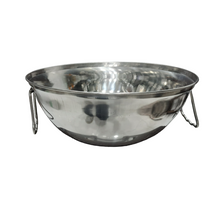 Charger l&#39;image dans la galerie, Stainless Steel Round Serving Display Bowl or Mixing Bowl with Double Sided Handles, 14&quot;
