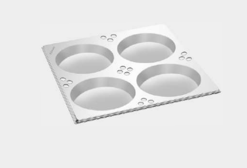 Stainless Steel 2/3 Thatte Idli Tray for Combi Oven, 4 Idli's, 5.31