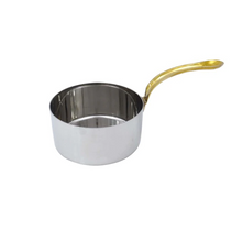 Charger l&#39;image dans la galerie, Stainless Steel Serving Sauce Pan with Brass Handle #1 - 350 ml
