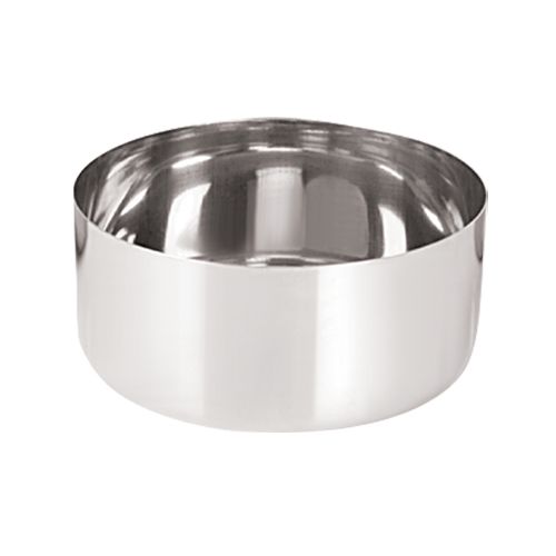 Stainless Steel Straight Katori Bowl with Round Border - 100 ml