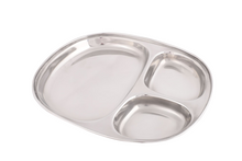 Load image into Gallery viewer, Stainless Steel Oval Pav Bhaji Plate/Thali - Small
