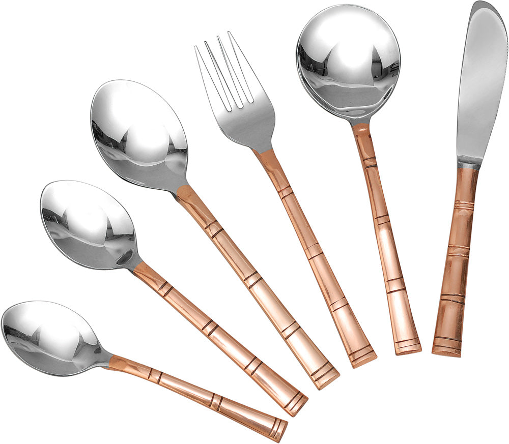 Copper Stainless Steel Two Tone Dinner Spoon (Price is for 1 Dozen)