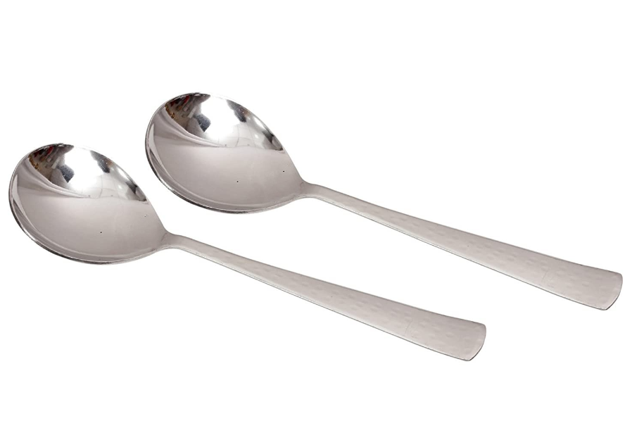 Stainless Steel Hammered Table Serving Spoon, Pack of 12 pieces, 18/8, 8