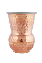 Load image into Gallery viewer, Hammered Copper Stainless Steel Tall Lassi Glass or Tumbler, 750 ML, Double Wall
