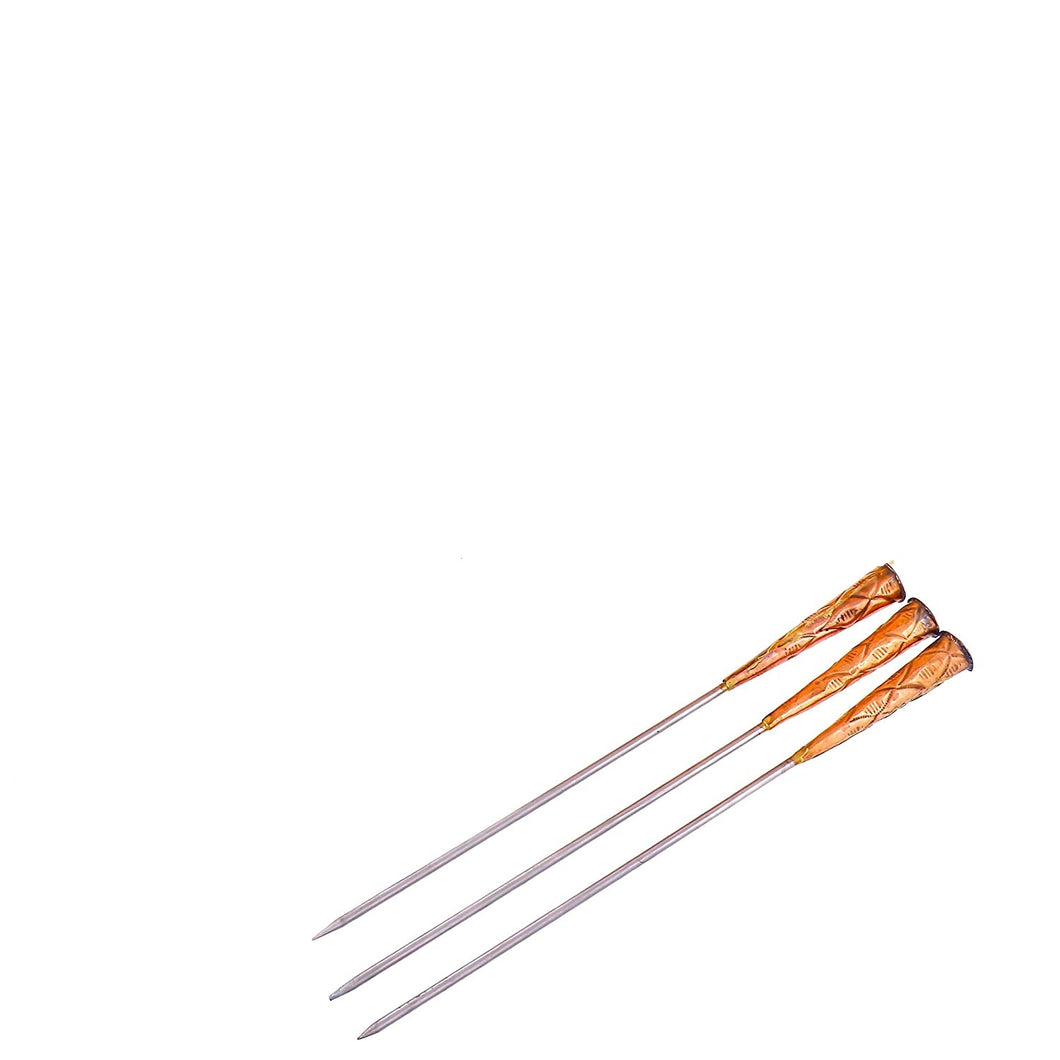 Copper Stainless Steel Table Barbecue Skewers for Serving, 12