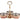 Copper Stainless Steel Hammered Pickle Set with Bowl & Solid Brass Stand, 3 Bowls
