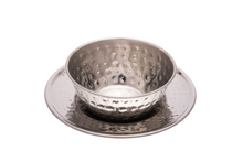 Charger l&#39;image dans la galerie, Stainless Steel Hammered Soup Bowl Set with Plate, 295 ML
