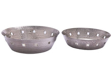 Load image into Gallery viewer, Stainless Steel Round Hammered Bread/Roti Basket - Big
