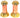Copper/Brass Salt & Pepper Shakers Set, Two-Tone, Set of 2 pcs