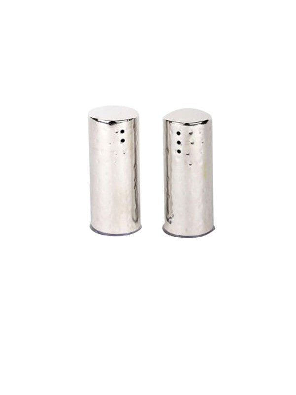 Stainless Steel Hammered Salt & Pepper Shakers Set of 2 pcs