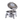 Round Hydraulic Chafing Dish Set with Stand & Glass Lid, 7 Liter's, Stainless Steel