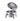Round Hydraulic Chafing Dish Set with Stand & Glass Lid, 7 Liter's, Stainless Steel