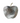 Stainless Steel Apple Shape Decorative Platter with Brass Petiole, 9.5"