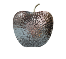 Load image into Gallery viewer, Stainless Steel Apple Shape Decorative Platter with Brass Petiole, 9.5&quot;
