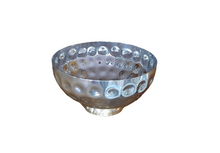 Load image into Gallery viewer, Stainless Steel Round Decorative Bowl, Dotted Design, 6.5&quot;, Brass Base
