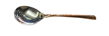 Load image into Gallery viewer, Copper Stainless Steel Hammered Serving Spoon for Rice, Two-Tone Flatware, 10&quot;

