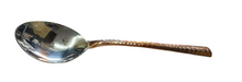Load image into Gallery viewer, Copper Stainless Steel Hammered Oval Shape Serving Spoon XL Size, 10.5&quot;
