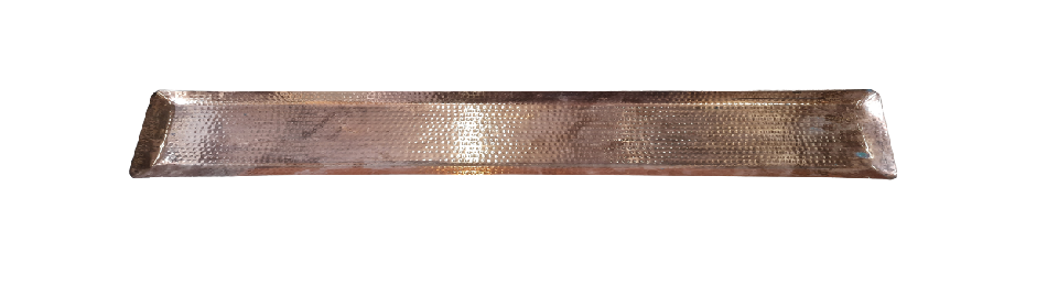 Copper Hammered Rectangle Shape Display Platter, 36
