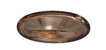 Charger l&#39;image dans la galerie, Rose Gold Finish Hammered Oval Shape Serving Platter, 8&quot;, 10&quot; &amp; 12&quot;, Stainless Steel
