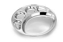 Load image into Gallery viewer, Stainless Steel Round Deluxe Thali/Plate or Mess Tray, 5 Compartments
