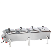 Charger l&#39;image dans la galerie, Stainless Steel 4 Pans Electric Bain Marie for Buffet, Table Top
