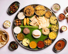 Charger l&#39;image dans la galerie, Stainless Steel Huge Thali Tray, 28&quot; Round, Desi Style Thali
