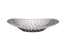 Load image into Gallery viewer, Stainless Steel Matt Finish Oval Shape Perforated Bread Basket - 11&quot;
