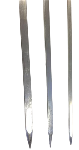 Stainless Steel Square BBQ Skewers for Kebab - 8 mm Thickness, 39