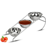 Charger l&#39;image dans la galerie, Stainless Steel Salad Stand with 3 Bowls for Buffetware
