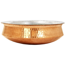 Load image into Gallery viewer, Copper Hammered Lagan for Cooking with Tin Lined, 12&quot; Round
