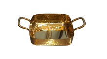 Charger l&#39;image dans la galerie, Stainless Steel Gold Finish Square Serving Pan, 500 ml, 700 ml, 1000 ml, Hammered
