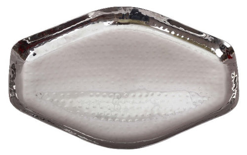 Stainless Steel Hammered Oval New Sizzler Platter, 11.75