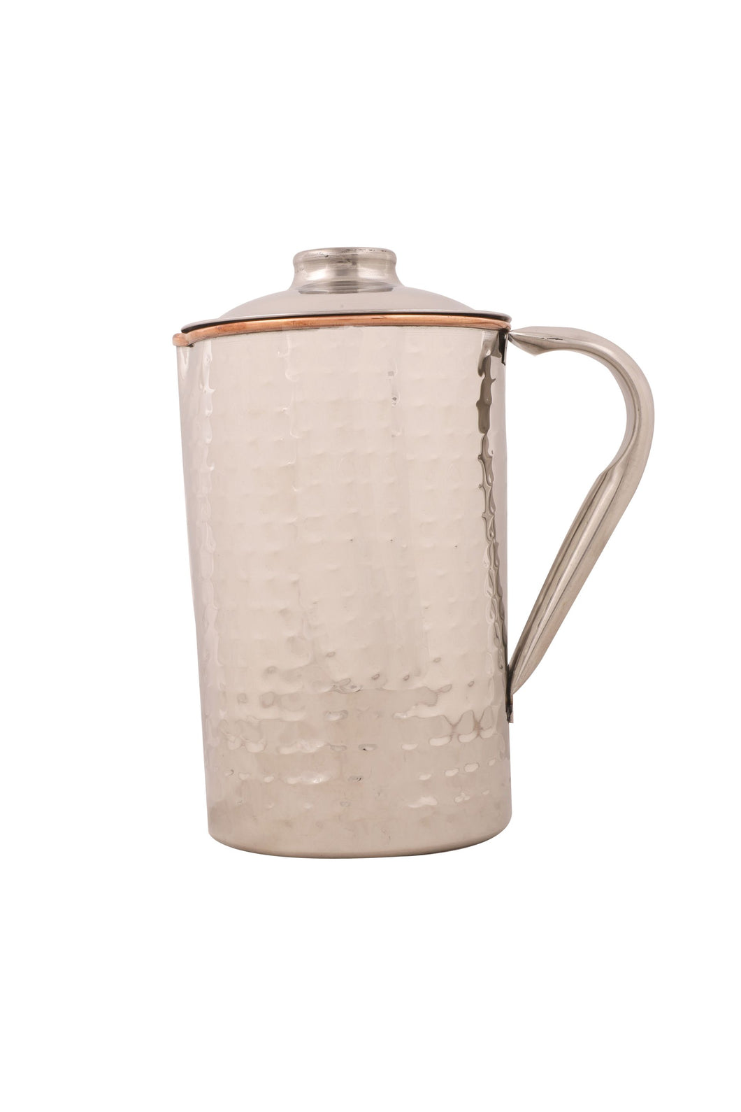 Stainless Steel/Copper Hammered Jug Pitcher - 1.6 Liters
