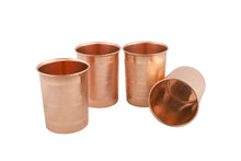 Load image into Gallery viewer, Copper Glass Tumbler with Silver Touch Design - 250 ML
