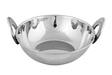 Load image into Gallery viewer, Double Wall Stainless Steel Hammered Serving Kadhai or Karahi #3, 700 ML, 6.5&quot;
