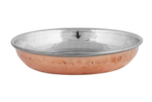 Load image into Gallery viewer, Double Wall Copper Stainless Steel Hammered Dessert Plate, 4.75&quot;, Copper Dinnerware
