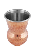 Load image into Gallery viewer, Hammered Copper Stainless Steel Tall Lassi Glass or Tumbler, 750 ML, Double Wall
