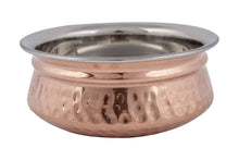 Load image into Gallery viewer, Copper Stainless Steel Hammered Mini Handi Bowl for Serving #00, 175 ML
