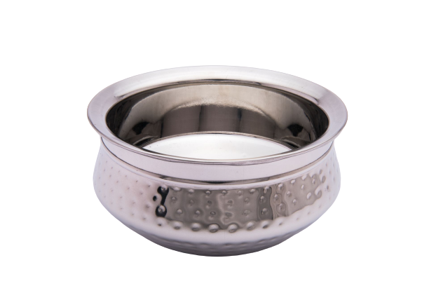 Stainless Steel Hammered Double Wall Mini Serving Handi Bowl #000, 100 ML