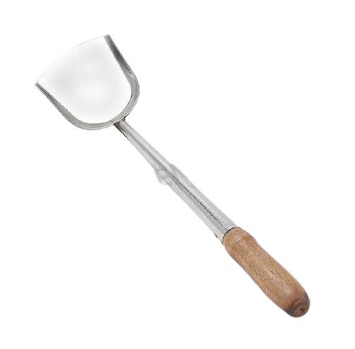 Stainless Steel Chinese Spatula with Wooden Handle, 19.5