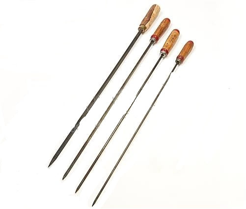 Mild Steel Rectangle BBQ Skewers with wooden handle, 4 mm