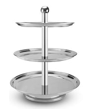 Load image into Gallery viewer, Stainless Steel Cake or Pastry Stand, 3 Tier Food Display Stand
