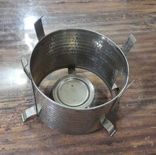 Load image into Gallery viewer, Stainless Steel Hammered Punjabi Handi Set comes with steel stand
