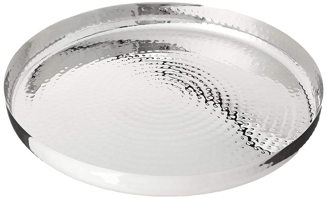 Stainless Steel Heavy Duty Hammered Serving Tray, 12