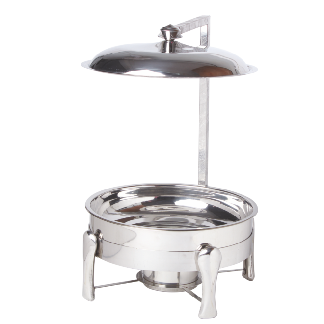 Stainless Steel Round Lift-Top Chafing Dish with Hanger - 7.5 Liter's